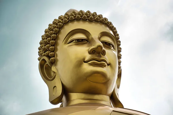 Bangkok Thailand April 2021 Giant Golden Buddha Statue Dhammakaya Thep Stock Image