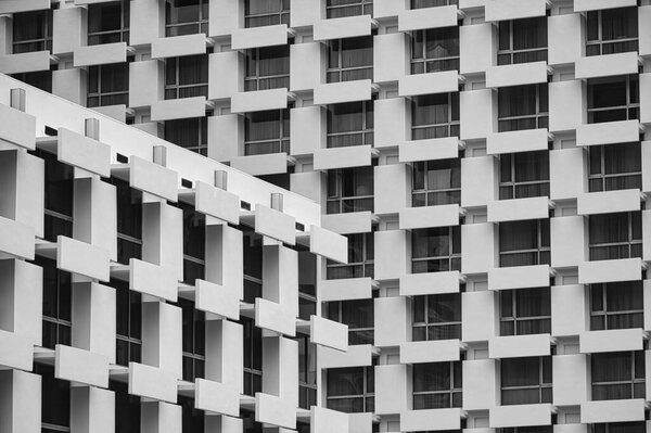 Abstract minimal style reflecting architecture in Bangkok