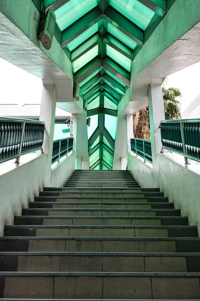 Κενό Bts Ουρανό Σκάλα Σιδηροδρομικό Σταθμό Πράσινη Κορυφή Στην Μπανγκόκ — Φωτογραφία Αρχείου