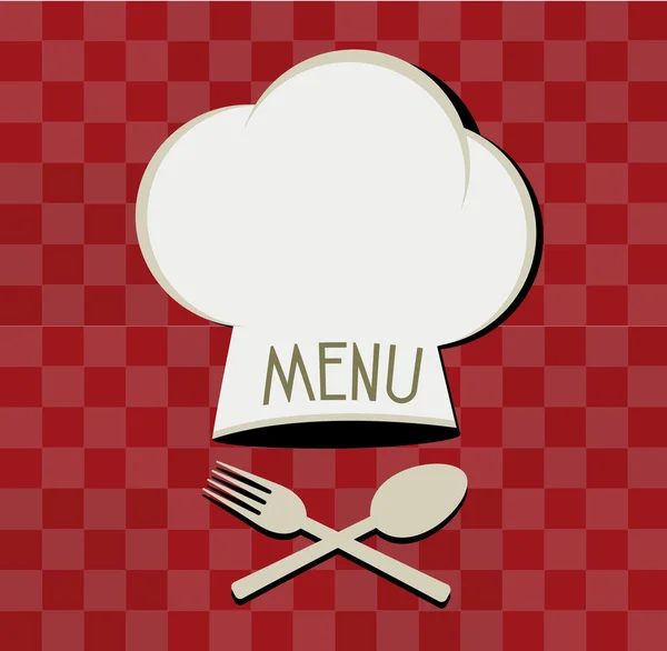 Menu Restaurant Logo with Hat Chef — 图库矢量图片