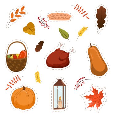 Vektör Şükran Günü kartpostalı