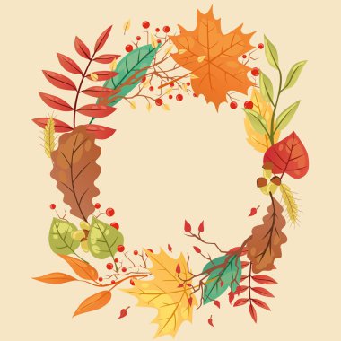 Vektör çelengi kartpostal bırakır