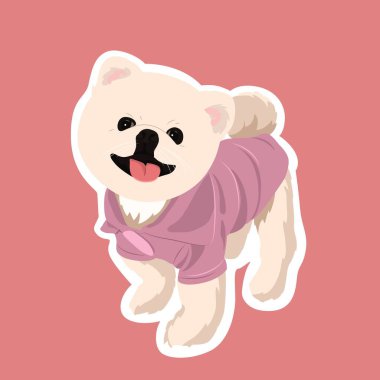 Küçük bir köpek hayvanının düz çizimi