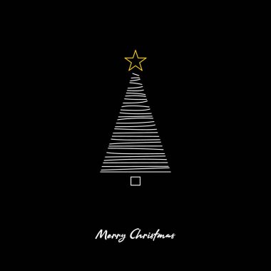 Yeni yıl kartların için Noel ağaçları.