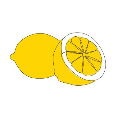 Sarı limonların vektör çizimi