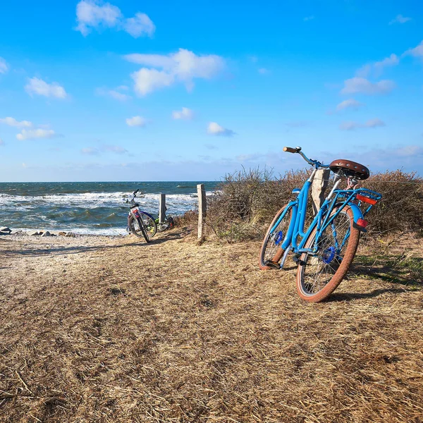 Bikes Entrance Beach Island Hiddensee Baltic Sea Northern Germany Autumn — Stock Photo, Image