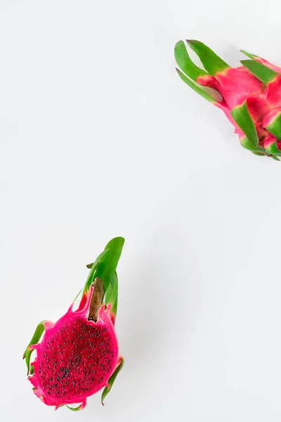 Aménagement Plat Créatif Avec Des Fruits Dragon Rose Bio Frais — Photo