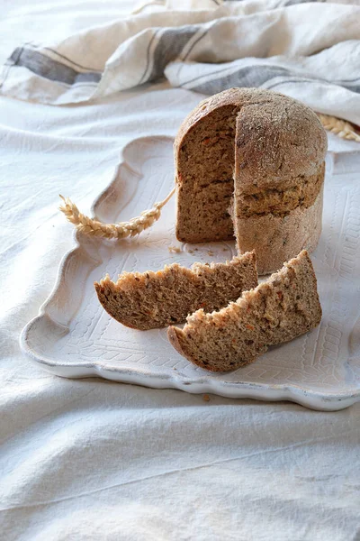 Динкельброт Немецки Означает Хлеб Цельной Муки Пшеничная Альтернатива Динкель Шпицберген — стоковое фото