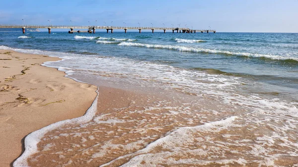Mar Báltico Olas Playa Desierta Isla Rugen Norte Alemania Costa — Foto de Stock