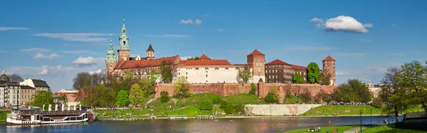 Flussufer Von Krakau Polen Mit Blick Auf Die Wawel Burg — Stockfoto