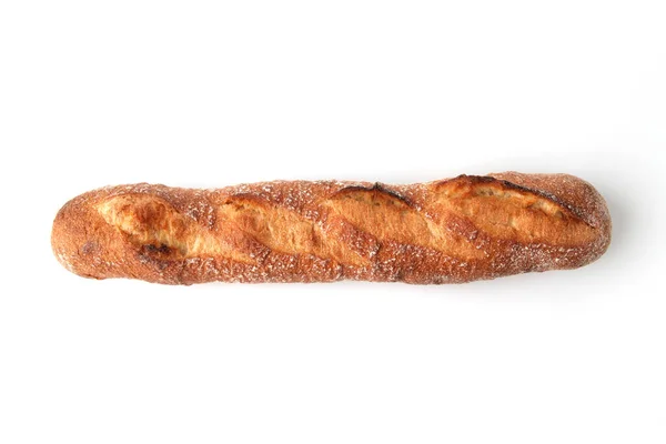 Baguette francês pão pan isolado no fundo branco — Fotografia de Stock