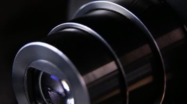 Close up of a modern camera compact zoom lens 