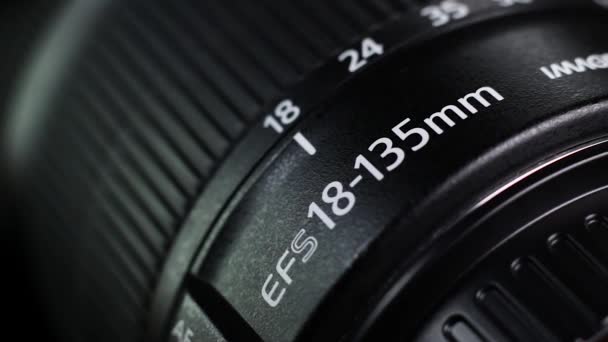 Gros Plan Sur Objectif Zoom Dslr — Video