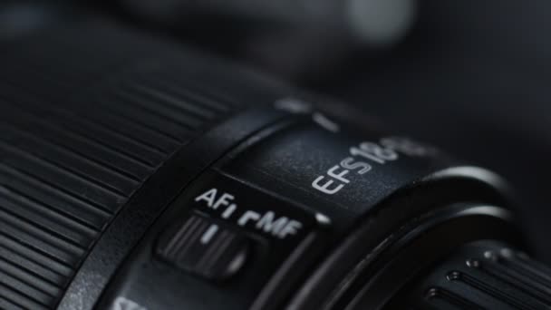 Gros Plan Sur Objectif Zoom Dslr — Video