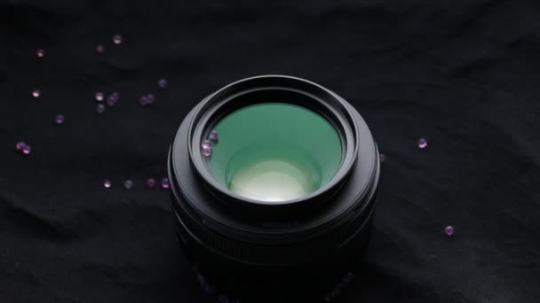Silica Gel Beads Dslr Camera Lens — Stock Video