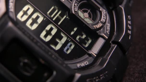 Relógio Digital Militar Resistente Prova Choque — Vídeo de Stock