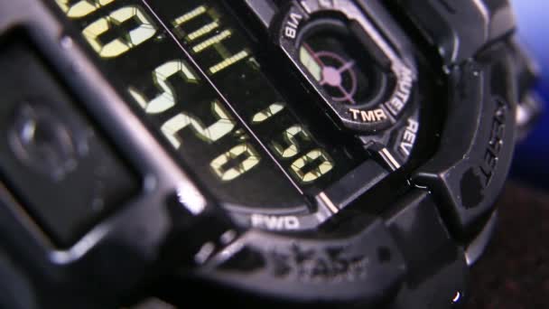 Shock Proof Tough Military Digital Watch — Stock video