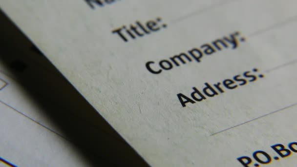 Application Forms Documents Fill — Vídeos de Stock