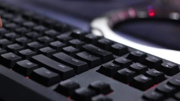 Gaming Keyboards Backlit Illuminated Keys — Vídeo de Stock