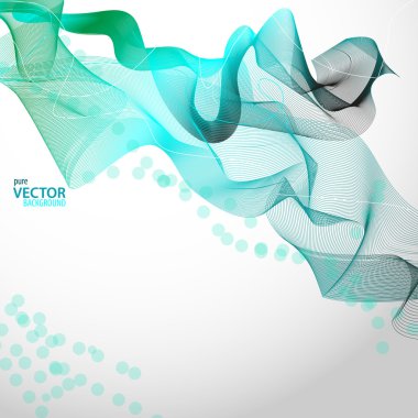 Işık yeşil arka plan kabarcıklar ve dalgalar