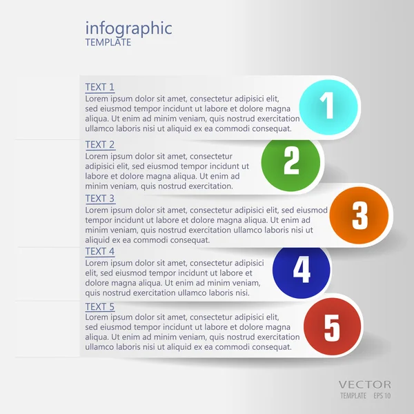 Plantilla infográfica con etiquetas — Archivo Imágenes Vectoriales