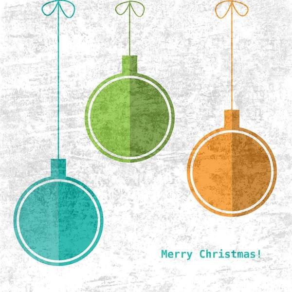 Bolas de Navidad a partir de papel de color . — Vector de stock