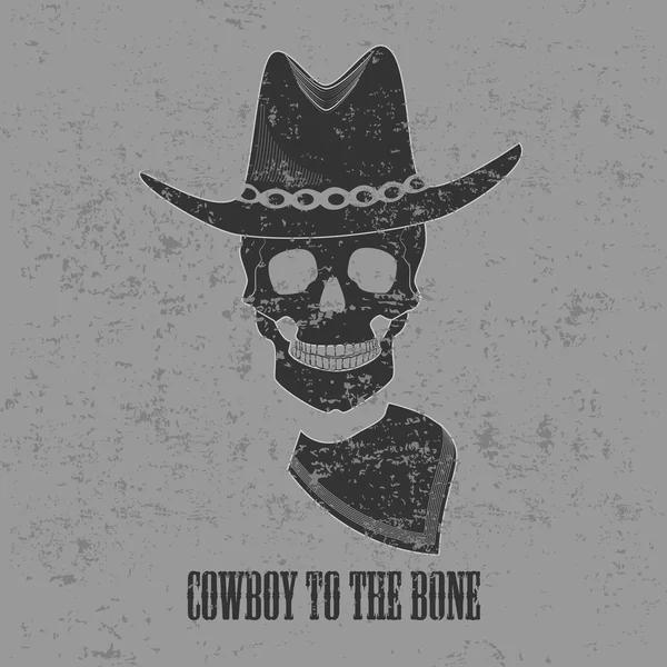 Cowboy à l'os — Image vectorielle