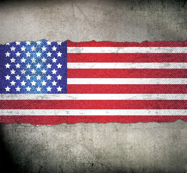 USA Flag on Brick Background — Stock Photo, Image
