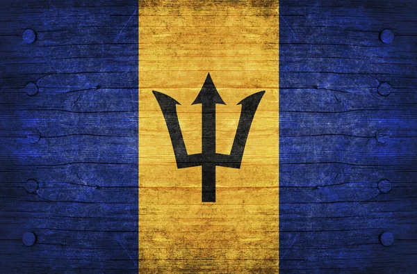 The National Flag of the Barbados — Stock Photo, Image