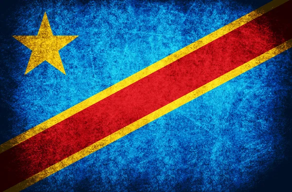 The National Flag of the Democratic Republic of the Congo — Stock Photo, Image