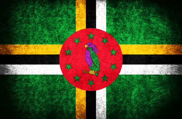 The National Flag of the Dominica — Stock Photo, Image