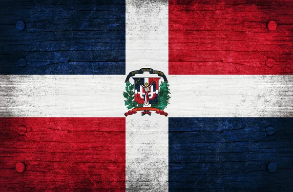 Le drapeau national de la République dominicaine — Photo