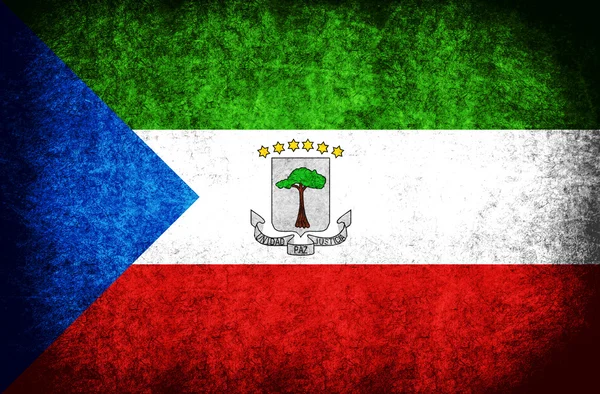 Den nationella flaggan i Ekvatorialguinea — Stockfoto
