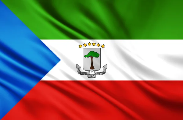 De nationale vlag van de Equatoriaal-guinea — Stockfoto