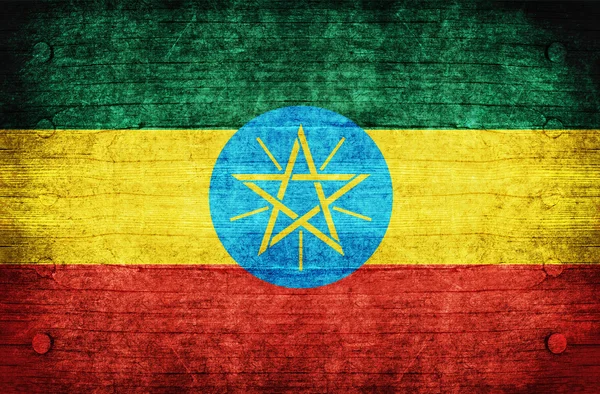 The National Flag of the Ethiopia — Stock Photo, Image
