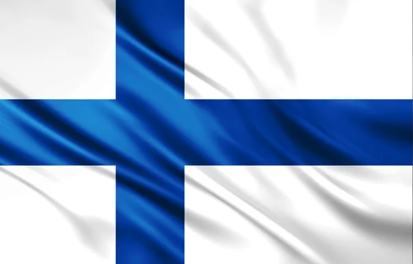 La bandiera nazionale della Finlandia — Foto Stock