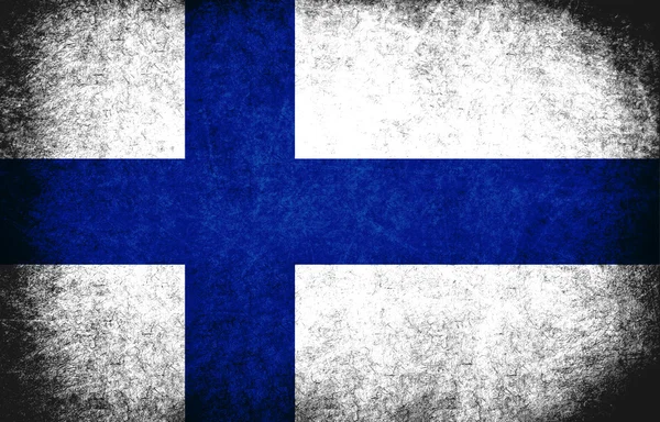 De nationale vlag van de finland — Stockfoto