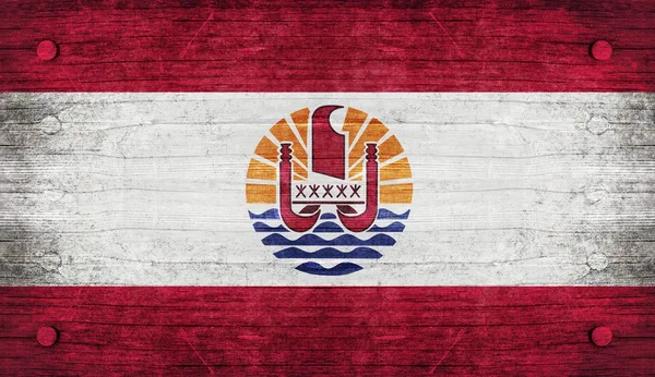 De nationale vlag van de Frans-Polynesië — Stockfoto