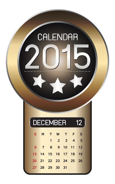 Kalendarz roku 2015 włókna tło — Wektor stockowy