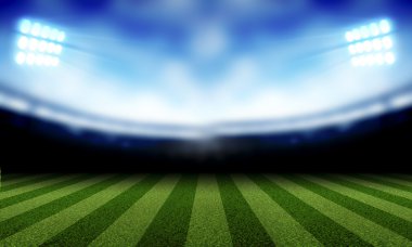 Stadyum ışıkları gece ve futbol arka plan