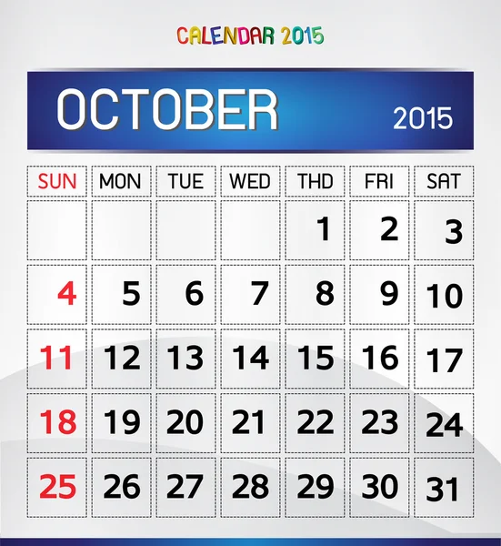 Calendar 2015 — Stock Vector