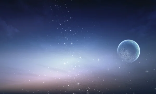yıldızlar ve gece gökyüzü ile Samanyolu