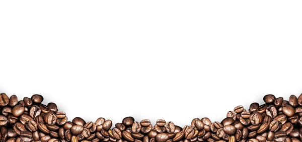 Kahve çekirdekleri ioslated — Stok fotoğraf