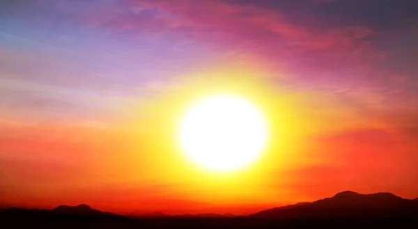Céu belo pôr do sol — Fotografia de Stock