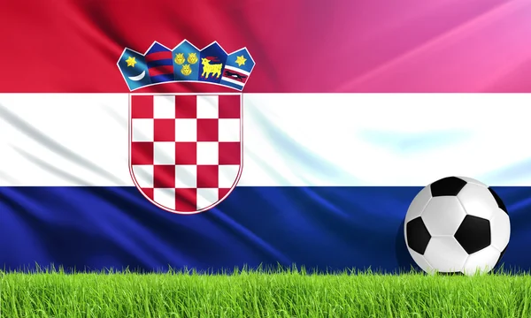 The National Flag of Croatia — Stock Photo, Image