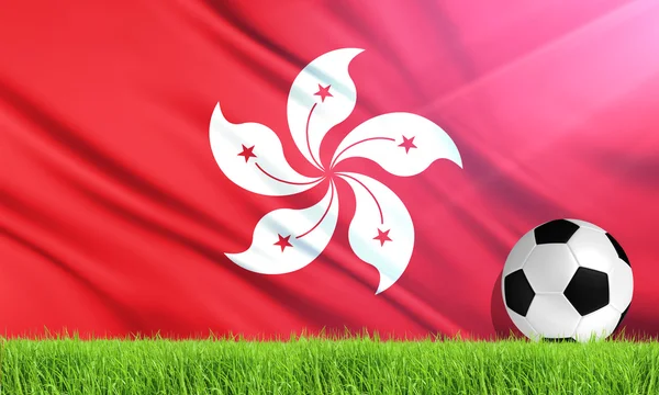 Národní vlajka Hong Kong (Čína) — Stock fotografie