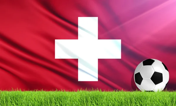 The National Flag of Switzerland — Stock Photo, Image