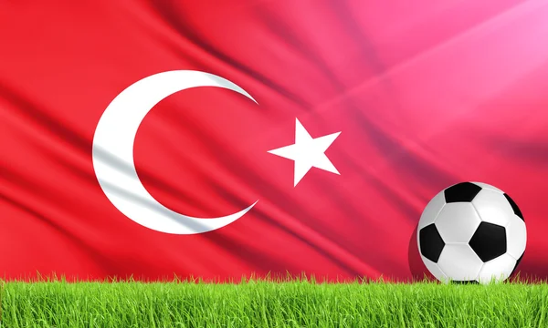 De nationale vlag van Turkije — Stockfoto