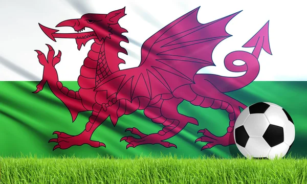 Národní vlajka Walesu — Stock fotografie