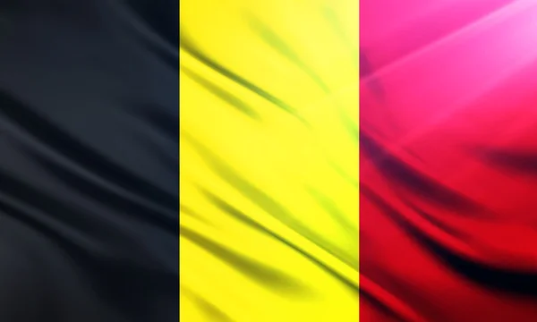 Die Nationalflagge Belgiens — Stockfoto